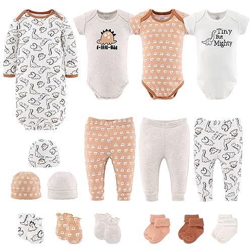 The Peanutshell Newborn Clothes & Essentials, 16 Piece Unisex Baby Layette Gift Set, 0-3 Month Neutral Outfits