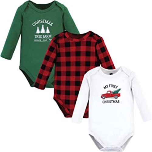 Hudson Baby unisex-baby Cotton Long-sleeve Bodysuits