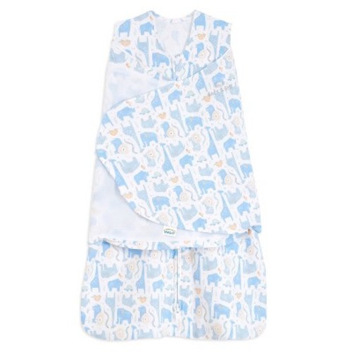 HALO Innovations Sleepsack 100% Cotton Swaddle Wrap - Blue Safari - NB