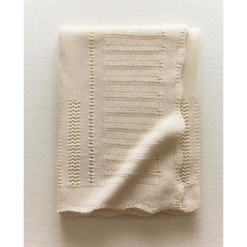 CHILDREN'S OPENWORK COTTON BLANKET