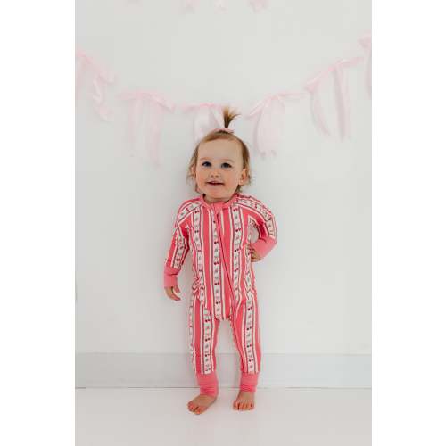 Love You Cherry Much Zipper Romper