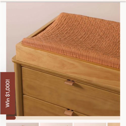 Babyletto Quilted Changing Pad Cover in GOTS Certified Organic Muslin Cotton