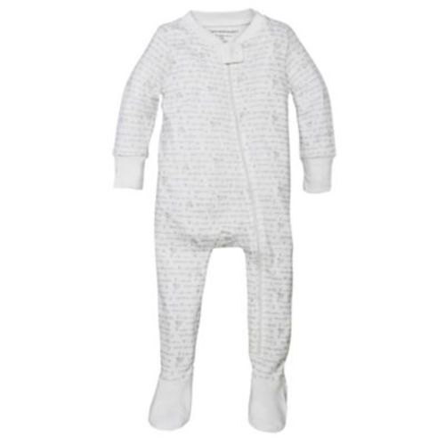 Burt's Bees Baby® Size 3-6M Alphabet Bee Organic Cotton Footed Pajama in Grey - GREY - 3-6 MONTHS