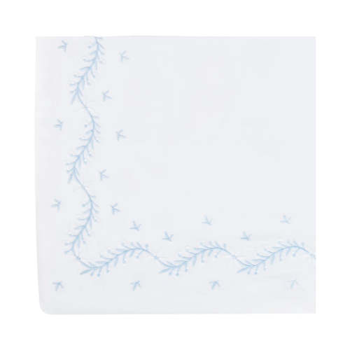 Embroidered Crib Sheet in Sky | Over The Moon