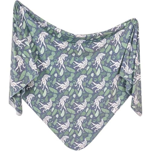 Copper Pearl Baby Swaddle Blanket - Premium Knit Baby Blanket, Large Soft Stretchy Receiving Blankets for Baby Boy and Girl, Swaddles for Newborn, Infant, and Toddler (Jurassic Park)