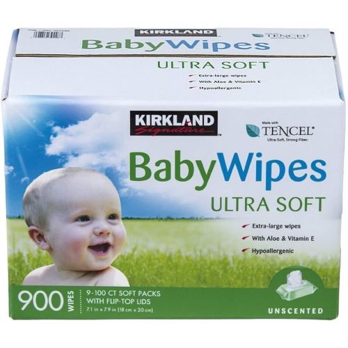 Kirkland Signature Baby Wipes, Unscented Ultra Soft, 900 Count
