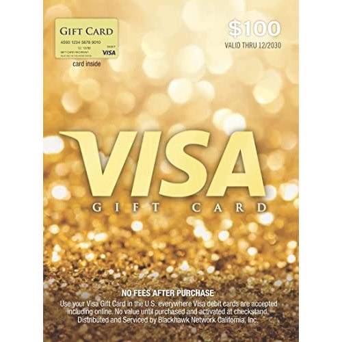 Visa $100 Gift Card (plus $5.95 Purchase Fee)