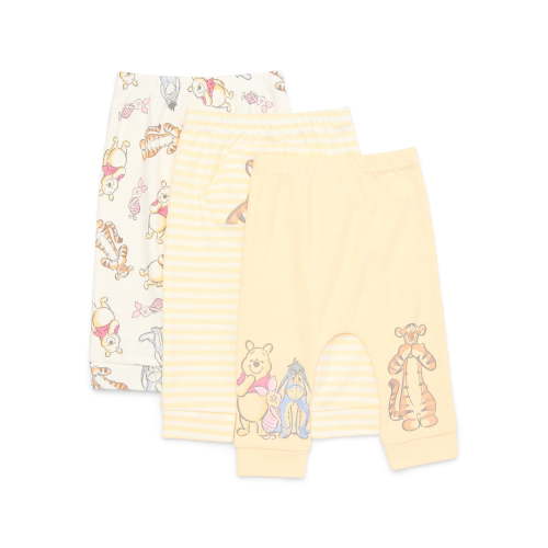 Disney Baby Wishes + Dreams Character Infant Baby Jogger Pants, 3-Pack, Sizes Newborn-12 Months