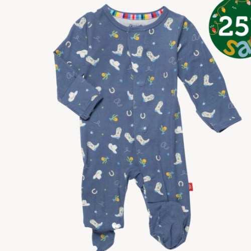 rodeo drive blue modal magnetic parent favorite footie – Magnetic Me