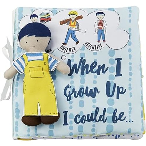 Mud Pie Children's When I Grow Up Plush Book, Boy