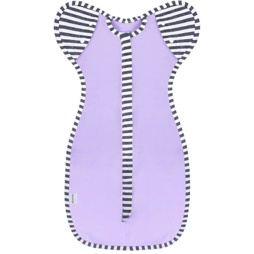 Baby Blanket Sack with Arms Free Design,Transition to Arms Free Wearable for Newborn Girl and Boy, Small 0-3Months, Purple Color