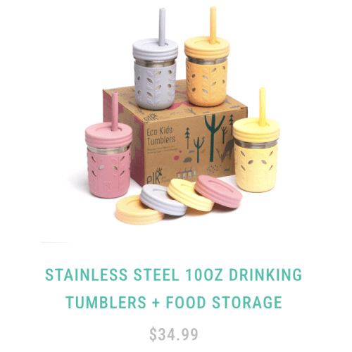 Stainless Steel 10oz Drinking Tumblers + Food Storage