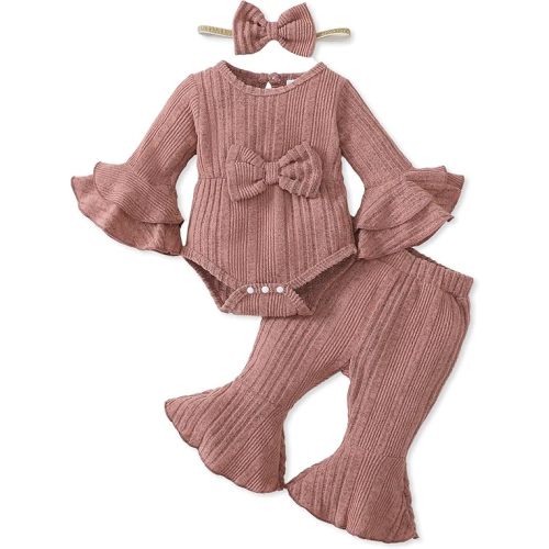 SUNNY PIGGY Baby Girl Clothes Infant Newborn Outfits Romper 0-18 Month Toddler Girls’ Clothing Pant Set