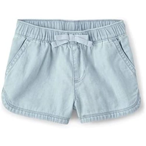 The Children's Place Baby Girls' and Toddler Pull On Chambray Shorts