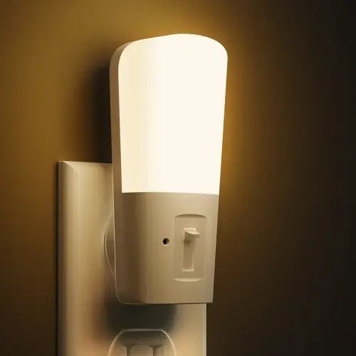 LOHAS Plug in Night Light, Dimmable LED Night Lights [2 Pack] with Dusk to Dawn Sensor, Soft White 3000K Sleep Nightlight, Adjustable Brightness 5-80lm Mini Light for Nursery Kids Room Hallway Kitchen