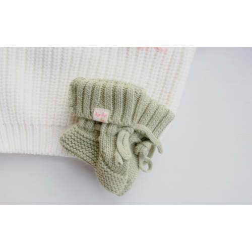 Knitted Green Booties