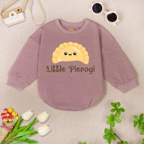 Little Pierogi Baby Romper Sweatshirt, Cute Homemade Food Romper, Food Baby Boy Clothes, Girl Clothes, Bubble Romper