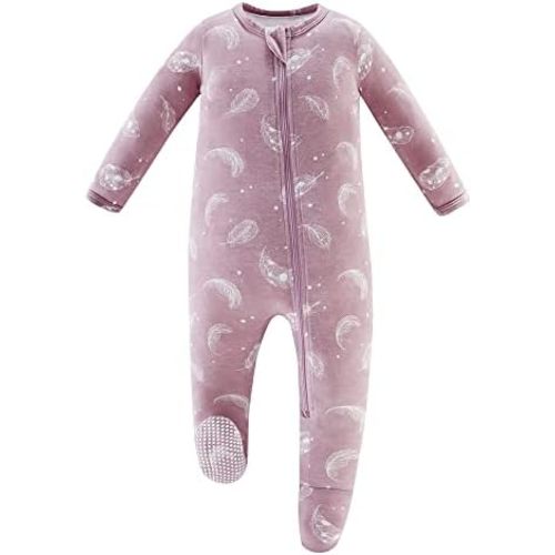 Owlivia Rayon Made from Bamboo Sleeper Pajamas: size newborn or 3-6mths