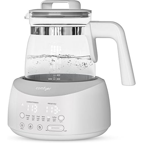 Bottle Warmer comfyer, Baby Bottle Warmer with Night Light & Faster Cooling Fan, Instantly Water Warmer, Tea Kettle Electric with 6 Temperature Control Presets, Feed Baby More Easier and Healthier