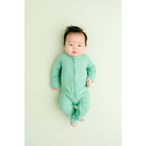 Mint Ribbed Bamboo Sleeper