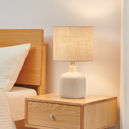 Wrought Studio™ 17.75 White Ceramic Table Lamp & Reviews | Wayfair