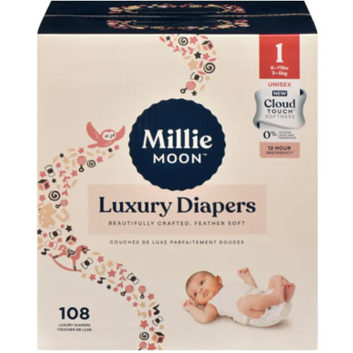 Millie Moon Lux Diapers (108 ct)