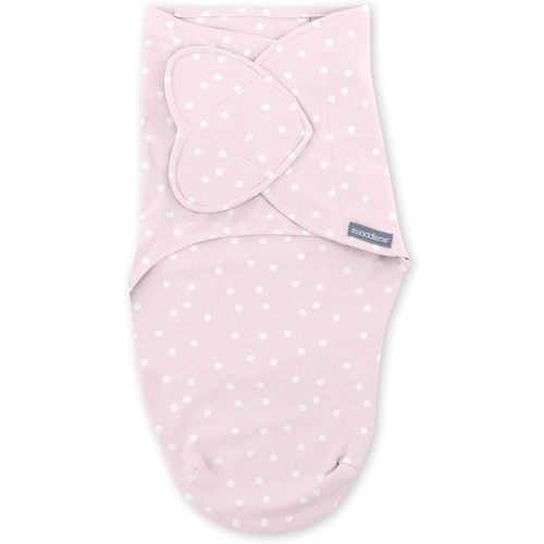 SwaddleMe by Ingenuity Monogram Collection Baby Swaddle, 100% Cotton, Improves Sleep & Calms Startle Reflex, 0-3 Months, Pocket Fold Design for Easy Changes, 1.0 TOG, 3-Pack - Rainbow