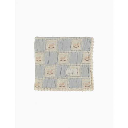 Rocking Horse Blanket in Blue Horse Patchwork