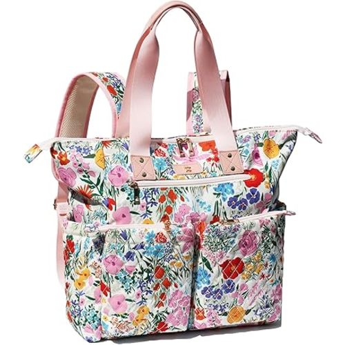 ESVAN Diaper Tote Bag Totepack Backpack 2 in 1 for Women Multifunctional Large Capacity with Insulated Pockets Travel | Multifunctional, Travel