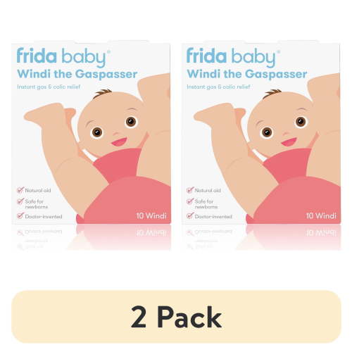 (2 pack) Frida Baby Windi The Gas Passer, Natural Infant Colic and Gas Relief, 10 Count
