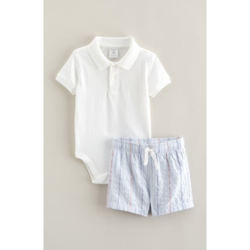 Cotton Polo Bodysuit & Shorts Set