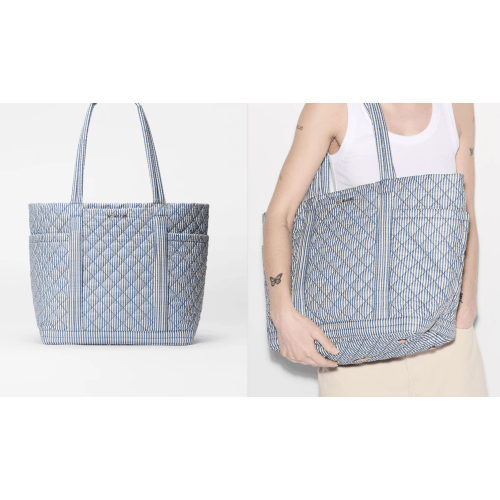 Seersucker Large Empire Tote