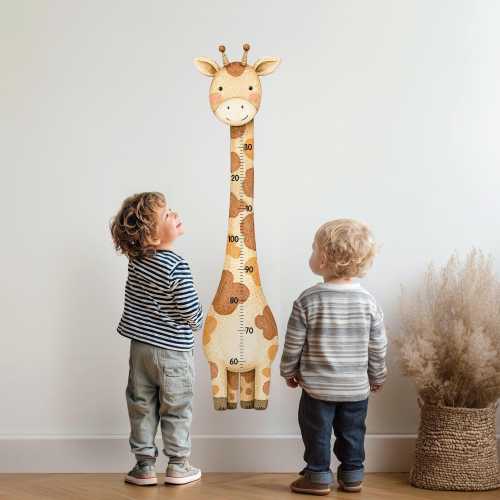 Giraffe Wall Decals – Reusable Safari Growth Chart for Kids, Adorable Jungle Nursery Decor, Non-Toxic & Safe for Baby’s Room