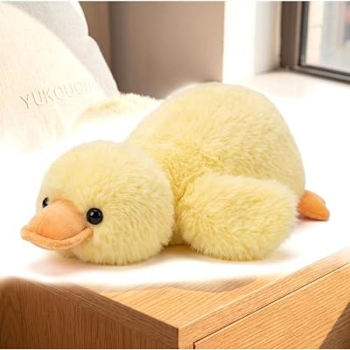 YUKOUQIAN Duck Stuffed Animal Cute Plush Doll Toy 10 inch for Girls Boys Christmas (mengchong Duck Yellow)