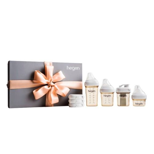 Hegen PCTO PPSU Anti-Colic Essential Starter Gift Set - Amber - 13pc: BPA-Free, Lead-Free, Phthalate-Free, BPS-Free