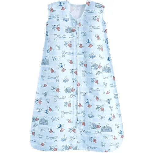 HALO SleepSack, 100% Cotton Wearable Blanket, Swaddle Transition Sleeping Bag, TOG 0.5, Nemo Tie Dye, Large, 12-18 Months