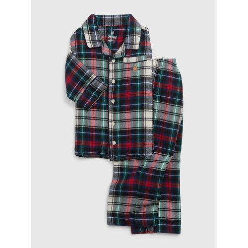 babyGap Recycled PJ Set in holiday plaid, size: 2 YRS