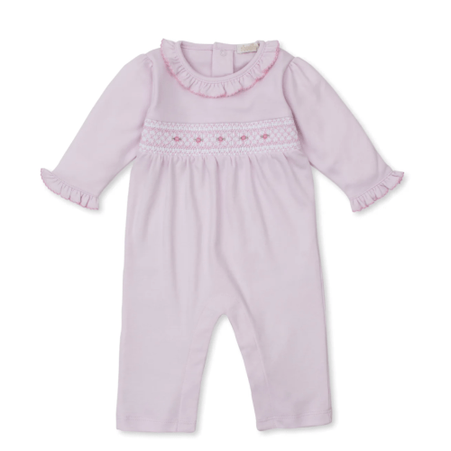 CLB Fall 25 Pink Hand Smocked Playsuit