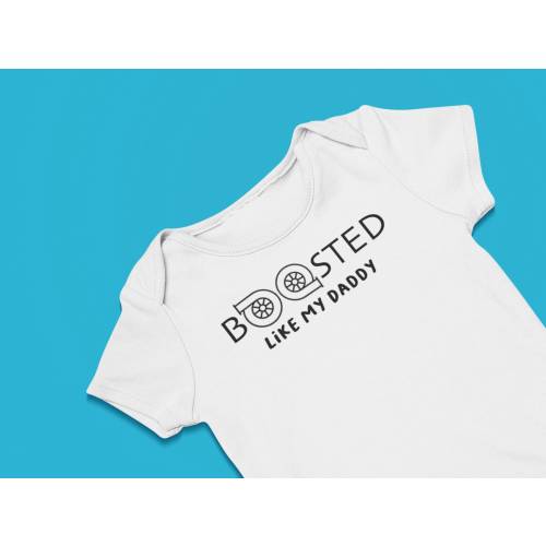Boosted Like My Daddy Twin Turbo | Car Baby Onesie for Dad | Baby Onesie Car | Car Fanatics | Racing Onesie