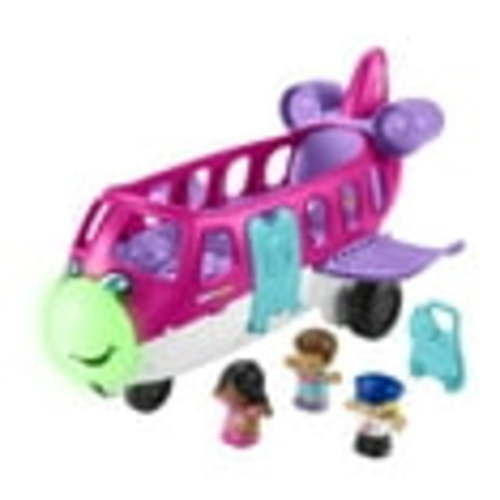 Little People Barbie Dream Plane Playset with Lights, Music, and 3 Figures, Toddler Toys