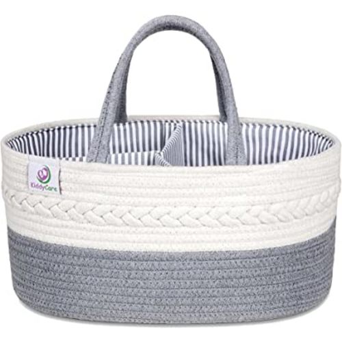 KiddyCare Baby Diaper Caddy Organizer Grey Plus Size
