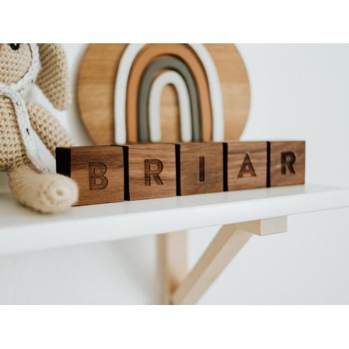 Custom Name Wooden Blocks handmade Personalized Blocks on Solid Wood Montessori Wooden Toy & Nursery Decor Handmade in USA - Etsy