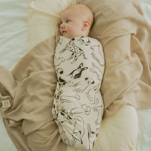 Good Dog Stretch Swaddle Blanket | Milk & Baby – Milk & Baby