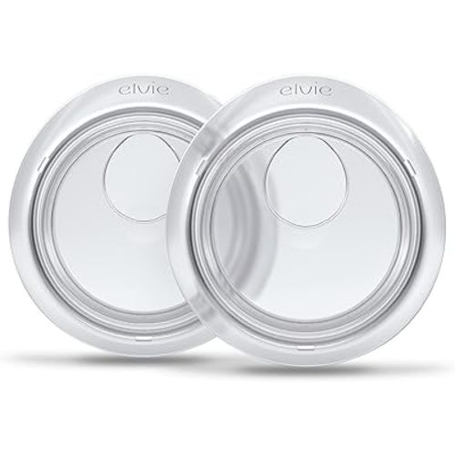 Elvie Catch Milk Collection Shells | Set of Two Discreet Leak-Protection Silicone Cups, Reuse Your Milk| Reusable Breast Shells Collect Up to 1oz | No More Wasted Milk or wasteful Breast Pads