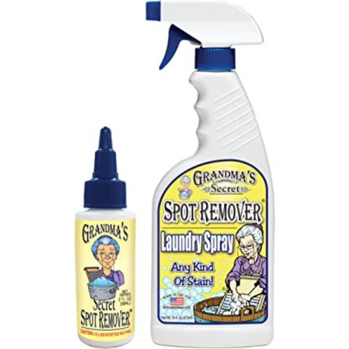 Grandma's Secret Spot Remover Laundry Spray - Chlorine, Bleach and Toxin-Free for Clothes - Fabric Stain Remover Removes Oil, Paint, Blood and Pet Stains - 16 oz & 2 oz Combo, DuoPack