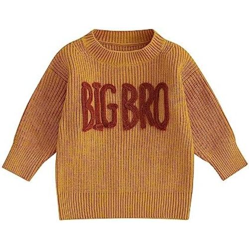Big Brother Little Brother Matching Outfits Toddler Baby Boy Knit Sweater Romper Fall Winter Clothes
