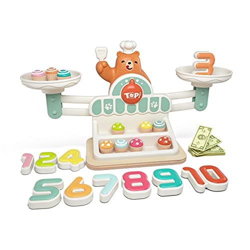 TOP BRIGHT Balance Math Game for Kids - STEM Toys for 3 Year Old Girls Boys Gifts, Balance Counting Toys Educational Kindergarten Preschool Learning Toys for Age 3 4 5