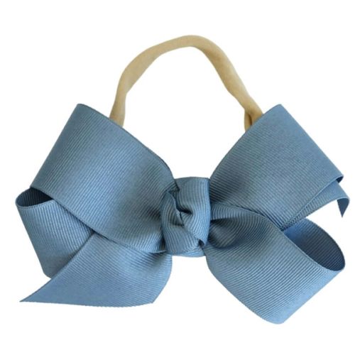 Ribbon Bow Headband | Vintage Blue