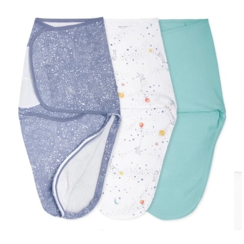aden + anais stargaze wrap swaddle 3 pack size 0-3 months