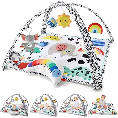 The Peanutshell Baby Mat, Tummy Time, Montessori Baby Activity Center, Playmat, Infant Mat for Babies 0-6 Months, Newborn Mat, High Contrast Newborn Toy